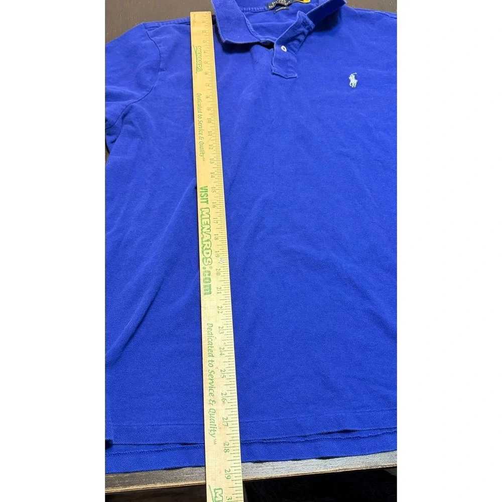 Polo Ralph Lauren Polo Shirt Mens XXL 2XL Blue White Short Sleeve Classic Fit